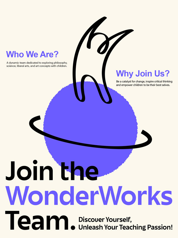 WonderWorks Job Poster in blue color