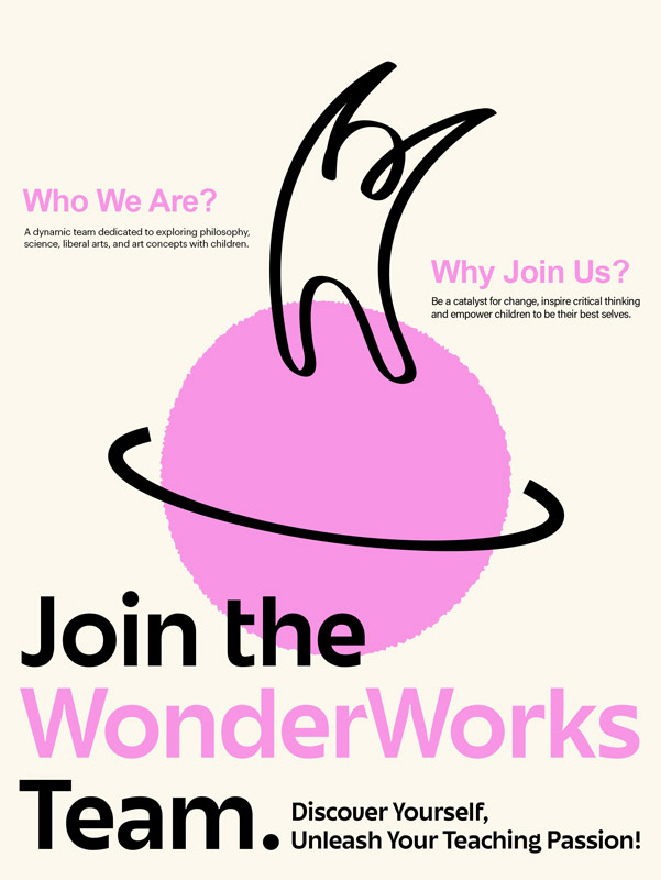 WonderWorks Job Poster in pink color